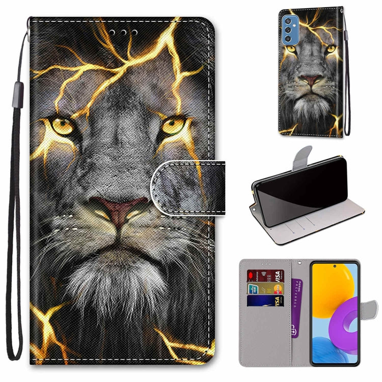 Coloured Drawing Cross Texture Horizontal Flip Leather Phone Case with Holder & Card Slots & Wallet & Lanyard, For Samsung Galaxy A53 5G, For Samsung Galaxy M52 5G