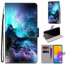 Load image into Gallery viewer, Coloured Drawing Cross Texture Horizontal Flip Leather Phone Case with Holder &amp; Card Slots &amp; Wallet &amp; Lanyard, For Samsung Galaxy A53 5G, For Samsung Galaxy M52 5G