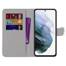 Load image into Gallery viewer, Coloured Drawing Cross Texture Horizontal Flip Leather Phone Case with Holder &amp; Card Slots &amp; Wallet &amp; Lanyard, For Samsung Galaxy S22 5G, For Samsung Galaxy S22+ 5G