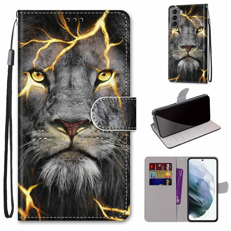 Coloured Drawing Cross Texture Horizontal Flip Leather Phone Case with Holder & Card Slots & Wallet & Lanyard, For Samsung Galaxy S22 5G, For Samsung Galaxy S22+ 5G