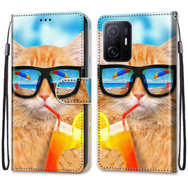 Coloured Drawing Cross Texture Horizontal Flip Leather Phone Case with Holder & Card Slots & Wallet & Lanyard, For Xiaomi 11T / 11T Pro, For Samsung Galaxy A03 Core