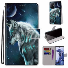 Load image into Gallery viewer, Coloured Drawing Cross Texture Horizontal Flip Leather Phone Case with Holder &amp; Card Slots &amp; Wallet &amp; Lanyard, For Xiaomi 11T / 11T Pro, For Samsung Galaxy A03 Core