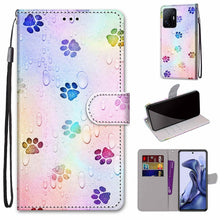 Load image into Gallery viewer, Coloured Drawing Cross Texture Horizontal Flip Leather Phone Case with Holder &amp; Card Slots &amp; Wallet &amp; Lanyard, For Xiaomi 11T / 11T Pro, For Samsung Galaxy A03 Core