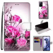 Load image into Gallery viewer, Coloured Drawing Cross Texture Horizontal Flip Leather Phone Case with Holder &amp; Card Slots &amp; Wallet &amp; Lanyard, For Xiaomi 11T / 11T Pro, For Samsung Galaxy A03 Core