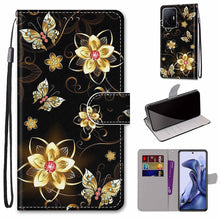 Load image into Gallery viewer, Coloured Drawing Cross Texture Horizontal Flip Leather Phone Case with Holder &amp; Card Slots &amp; Wallet &amp; Lanyard, For Xiaomi 11T / 11T Pro, For Samsung Galaxy A03 Core