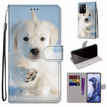 Load image into Gallery viewer, Coloured Drawing Cross Texture Horizontal Flip Leather Phone Case with Holder &amp; Card Slots &amp; Wallet &amp; Lanyard, For Xiaomi 11T / 11T Pro, For Samsung Galaxy A03 Core