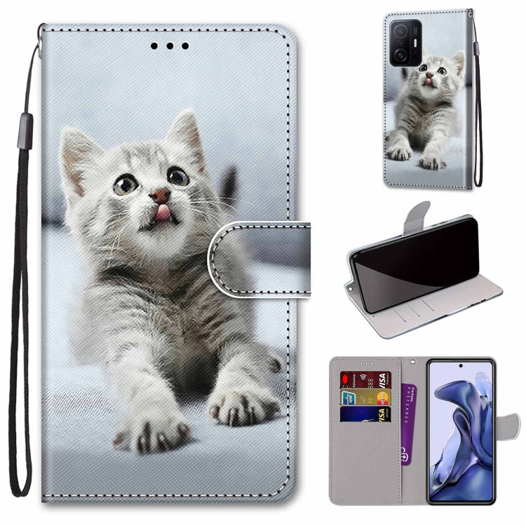 Coloured Drawing Cross Texture Horizontal Flip Leather Phone Case with Holder & Card Slots & Wallet & Lanyard, For Xiaomi 11T / 11T Pro, For Samsung Galaxy A03 Core