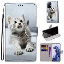 Load image into Gallery viewer, Coloured Drawing Cross Texture Horizontal Flip Leather Phone Case with Holder &amp; Card Slots &amp; Wallet &amp; Lanyard, For Xiaomi 11T / 11T Pro, For Samsung Galaxy A03 Core