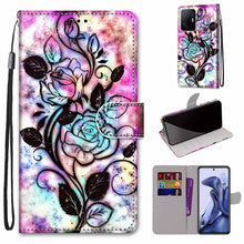 Load image into Gallery viewer, Coloured Drawing Cross Texture Horizontal Flip Leather Phone Case with Holder &amp; Card Slots &amp; Wallet &amp; Lanyard, For Xiaomi 11T / 11T Pro, For Samsung Galaxy A03 Core