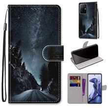 Load image into Gallery viewer, Coloured Drawing Cross Texture Horizontal Flip Leather Phone Case with Holder &amp; Card Slots &amp; Wallet &amp; Lanyard, For Xiaomi 11T / 11T Pro, For Samsung Galaxy A03 Core