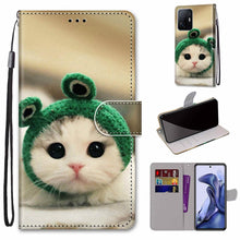 Load image into Gallery viewer, Coloured Drawing Cross Texture Horizontal Flip Leather Phone Case with Holder &amp; Card Slots &amp; Wallet &amp; Lanyard, For Xiaomi 11T / 11T Pro, For Samsung Galaxy A03 Core