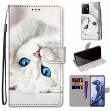 Load image into Gallery viewer, Coloured Drawing Cross Texture Horizontal Flip Leather Phone Case with Holder &amp; Card Slots &amp; Wallet &amp; Lanyard, For Xiaomi 11T / 11T Pro, For Samsung Galaxy A03 Core