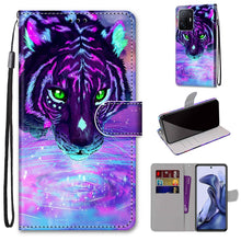 Load image into Gallery viewer, Coloured Drawing Cross Texture Horizontal Flip Leather Phone Case with Holder &amp; Card Slots &amp; Wallet &amp; Lanyard, For Xiaomi 11T / 11T Pro, For Samsung Galaxy A03 Core