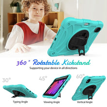 Load image into Gallery viewer, PC Hybrid Silicone Tablet Case with Holder &amp; Hand Strap &amp; Shoulder Strap, For iPad mini 6 / mini 2024
