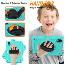 Load image into Gallery viewer, PC Hybrid Silicone Tablet Case with Holder &amp; Hand Strap &amp; Shoulder Strap, For iPad mini 6 / mini 2024