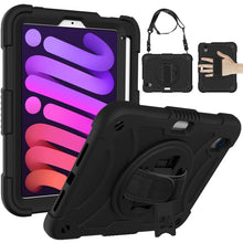 Load image into Gallery viewer, PC Hybrid Silicone Tablet Case with Holder &amp; Hand Strap &amp; Shoulder Strap, For iPad mini 6 / mini 2024