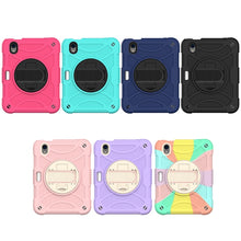 Load image into Gallery viewer, PC Hybrid Silicone Tablet Case with Holder &amp; Hand Strap &amp; Shoulder Strap, For iPad mini 6 / mini 2024
