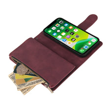 Load image into Gallery viewer, Multifunctional Phone Leather Case with Card Slot &amp; Holder &amp; Zipper Wallet &amp; Photo Frame, For iPhone 13 mini, For iPhone 13, For iPhone 13 Pro, For iPhone 13 Pro Max
