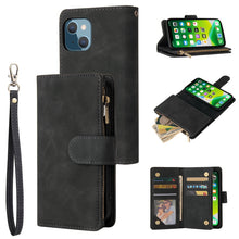 Load image into Gallery viewer, Multifunctional Phone Leather Case with Card Slot &amp; Holder &amp; Zipper Wallet &amp; Photo Frame, For iPhone 13 mini, For iPhone 13, For iPhone 13 Pro, For iPhone 13 Pro Max