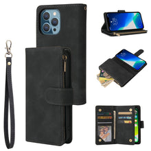 Load image into Gallery viewer, Multifunctional Phone Leather Case with Card Slot &amp; Holder &amp; Zipper Wallet &amp; Photo Frame, For iPhone 13 mini, For iPhone 13, For iPhone 13 Pro, For iPhone 13 Pro Max