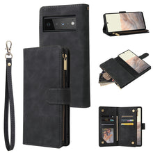 Load image into Gallery viewer, Multifunctional Phone Leather Case with Card Slot &amp; Holder &amp; Zipper Wallet &amp; Photo Frame, For Xiaomi Redmi Note 9 4G, For Google Pixel 5a 5G, For Google Pixel 6 Pro, For Samsung Galaxy S22 5G