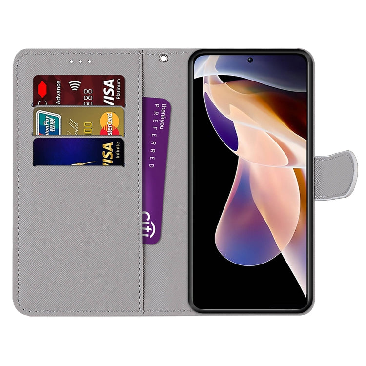 Coloured Drawing Cross Texture Horizontal Flip PU Phone Leather Case with Holder & Card Slots & Wallet & Lanyard(Colorful Layer, For Xiaomi Redmi Note 11 Pro / 11 Pro+ Global, For Xiaomi Mi 11T / 11T Pro