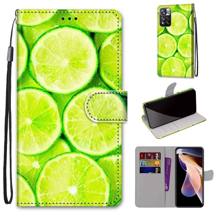 Coloured Drawing Cross Texture Horizontal Flip PU Phone Leather Case with Holder & Card Slots & Wallet & Lanyard(Colorful Layer, For Xiaomi Redmi Note 11 Pro / 11 Pro+ Global, For Xiaomi Mi 11T / 11T Pro