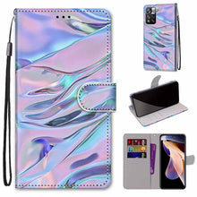 Load image into Gallery viewer, Coloured Drawing Cross Texture Horizontal Flip PU Phone Leather Case with Holder &amp; Card Slots &amp; Wallet &amp; Lanyard(Colorful Layer, For Xiaomi Redmi Note 11 Pro / 11 Pro+ Global, For Xiaomi Mi 11T / 11T Pro