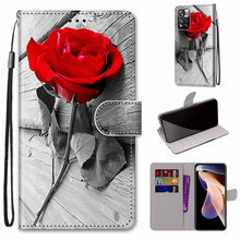Load image into Gallery viewer, Coloured Drawing Cross Texture Horizontal Flip PU Phone Leather Case with Holder &amp; Card Slots &amp; Wallet &amp; Lanyard(Colorful Layer, For Xiaomi Redmi Note 11 Pro / 11 Pro+ Global, For Xiaomi Mi 11T / 11T Pro