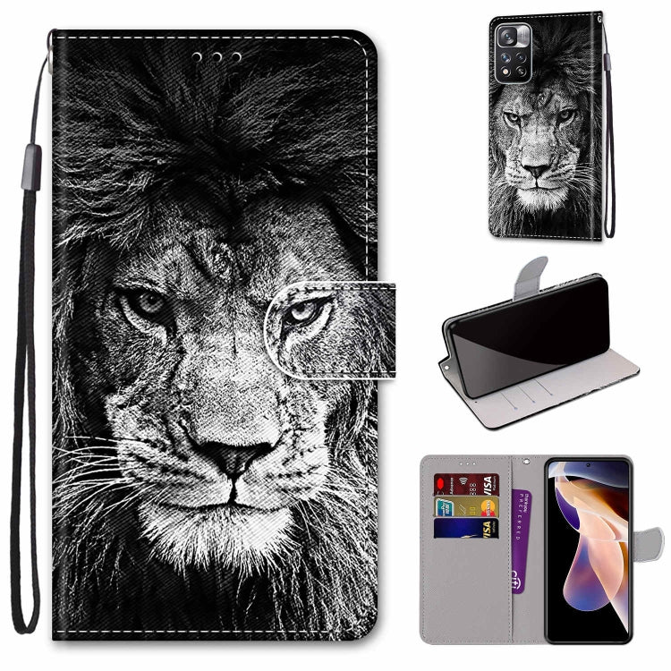 Coloured Drawing Cross Texture Horizontal Flip PU Phone Leather Case with Holder & Card Slots & Wallet & Lanyard(Colorful Layer, For Xiaomi Redmi Note 11 Pro / 11 Pro+ Global, For Xiaomi Mi 11T / 11T Pro