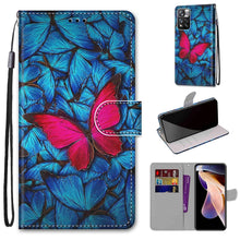 Load image into Gallery viewer, Coloured Drawing Cross Texture Horizontal Flip PU Phone Leather Case with Holder &amp; Card Slots &amp; Wallet &amp; Lanyard(Colorful Layer, For Xiaomi Redmi Note 11 Pro / 11 Pro+ Global, For Xiaomi Mi 11T / 11T Pro