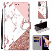 Load image into Gallery viewer, Coloured Drawing Cross Texture Horizontal Flip PU Phone Leather Case with Holder &amp; Card Slots &amp; Wallet &amp; Lanyard(Colorful Layer, For Xiaomi Redmi Note 11 Pro / 11 Pro+ Global, For Xiaomi Mi 11T / 11T Pro
