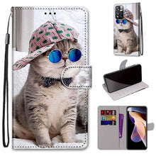 Load image into Gallery viewer, Coloured Drawing Cross Texture Horizontal Flip PU Phone Leather Case with Holder &amp; Card Slots &amp; Wallet &amp; Lanyard(Colorful Layer, For Xiaomi Redmi Note 11 Pro / 11 Pro+ Global, For Xiaomi Mi 11T / 11T Pro