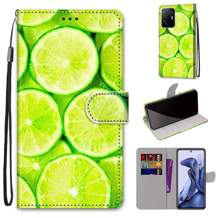 Coloured Drawing Cross Texture Horizontal Flip PU Phone Leather Case with Holder & Card Slots & Wallet & Lanyard(Colorful Layer, For Xiaomi Redmi Note 11 Pro / 11 Pro+ Global, For Xiaomi Mi 11T / 11T Pro