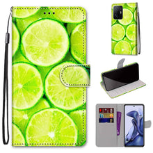 Load image into Gallery viewer, Coloured Drawing Cross Texture Horizontal Flip PU Phone Leather Case with Holder &amp; Card Slots &amp; Wallet &amp; Lanyard(Colorful Layer, For Xiaomi Redmi Note 11 Pro / 11 Pro+ Global, For Xiaomi Mi 11T / 11T Pro