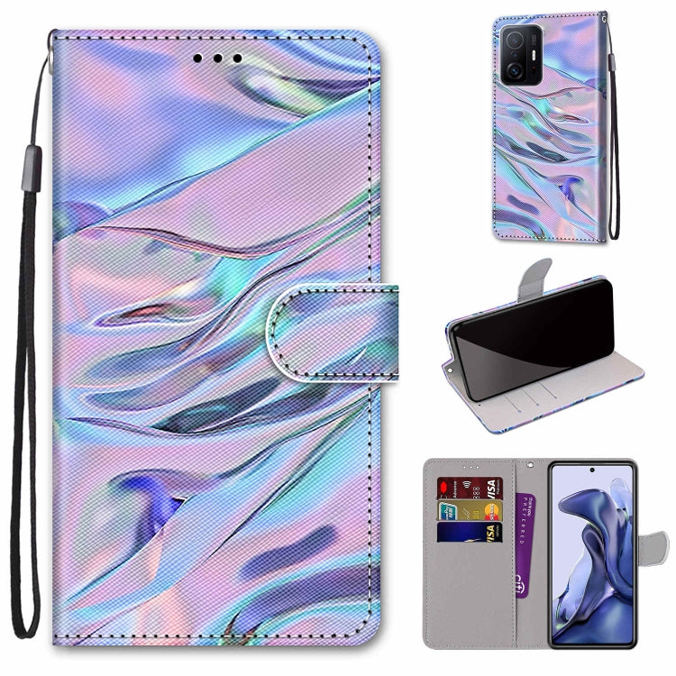 Coloured Drawing Cross Texture Horizontal Flip PU Phone Leather Case with Holder & Card Slots & Wallet & Lanyard(Colorful Layer, For Xiaomi Redmi Note 11 Pro / 11 Pro+ Global, For Xiaomi Mi 11T / 11T Pro