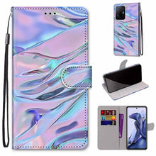 Load image into Gallery viewer, Coloured Drawing Cross Texture Horizontal Flip PU Phone Leather Case with Holder &amp; Card Slots &amp; Wallet &amp; Lanyard(Colorful Layer, For Xiaomi Redmi Note 11 Pro / 11 Pro+ Global, For Xiaomi Mi 11T / 11T Pro