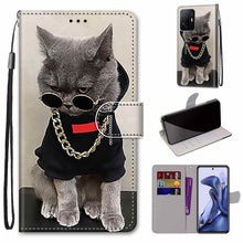 Load image into Gallery viewer, Coloured Drawing Cross Texture Horizontal Flip PU Phone Leather Case with Holder &amp; Card Slots &amp; Wallet &amp; Lanyard(Colorful Layer, For Xiaomi Redmi Note 11 Pro / 11 Pro+ Global, For Xiaomi Mi 11T / 11T Pro