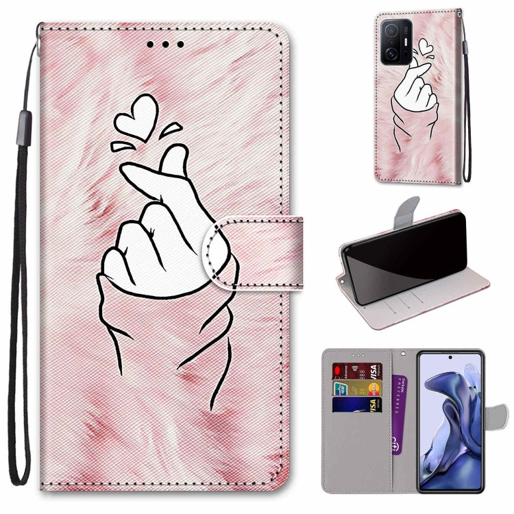 Coloured Drawing Cross Texture Horizontal Flip PU Phone Leather Case with Holder & Card Slots & Wallet & Lanyard(Colorful Layer, For Xiaomi Redmi Note 11 Pro / 11 Pro+ Global, For Xiaomi Mi 11T / 11T Pro