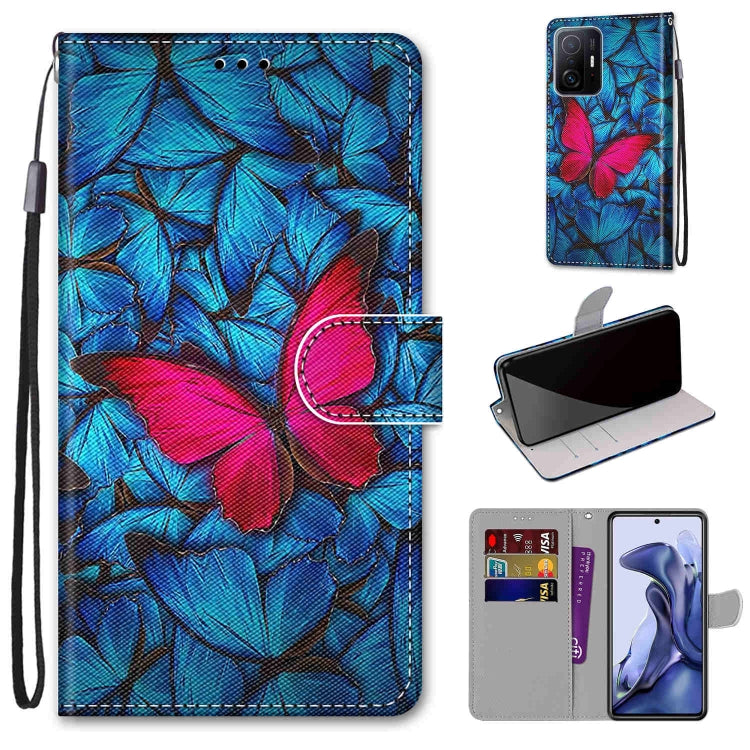 Coloured Drawing Cross Texture Horizontal Flip PU Phone Leather Case with Holder & Card Slots & Wallet & Lanyard(Colorful Layer, For Xiaomi Redmi Note 11 Pro / 11 Pro+ Global, For Xiaomi Mi 11T / 11T Pro
