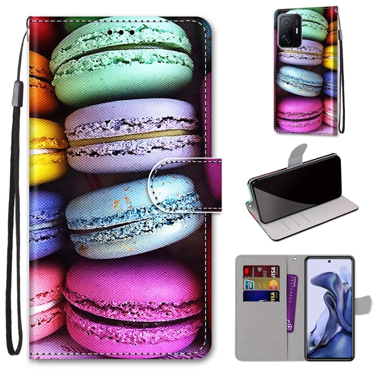 Coloured Drawing Cross Texture Horizontal Flip PU Phone Leather Case with Holder & Card Slots & Wallet & Lanyard(Colorful Layer, For Xiaomi Redmi Note 11 Pro / 11 Pro+ Global, For Xiaomi Mi 11T / 11T Pro