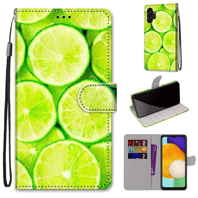 Coloured Drawing Cross Texture Horizontal Flip PU Phone Leather Case with Holder & Card Slots & Wallet & Lanyard(Colorful Layer, For Samsung Galaxy A13 4G, For Samsung Galaxy A13 5G