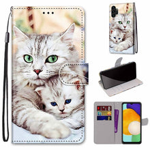 Load image into Gallery viewer, Coloured Drawing Cross Texture Horizontal Flip PU Phone Leather Case with Holder &amp; Card Slots &amp; Wallet &amp; Lanyard(Colorful Layer, For Samsung Galaxy A13 4G, For Samsung Galaxy A13 5G