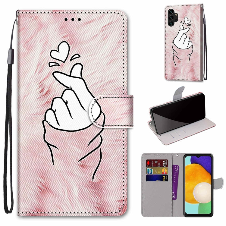 Coloured Drawing Cross Texture Horizontal Flip PU Phone Leather Case with Holder & Card Slots & Wallet & Lanyard(Colorful Layer, For Samsung Galaxy A13 4G, For Samsung Galaxy A13 5G