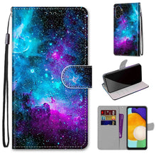 Load image into Gallery viewer, Coloured Drawing Cross Texture Horizontal Flip PU Phone Leather Case with Holder &amp; Card Slots &amp; Wallet &amp; Lanyard(Colorful Layer, For Samsung Galaxy A13 4G, For Samsung Galaxy A13 5G
