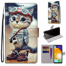 Load image into Gallery viewer, Coloured Drawing Cross Texture Horizontal Flip PU Phone Leather Case with Holder &amp; Card Slots &amp; Wallet &amp; Lanyard(Colorful Layer, For Samsung Galaxy A13 4G, For Samsung Galaxy A13 5G