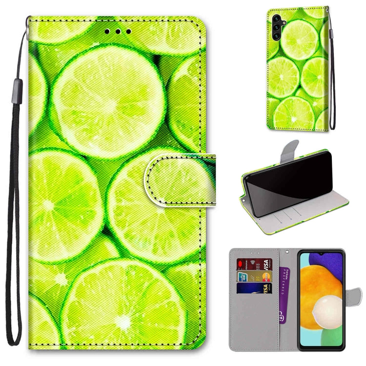 Coloured Drawing Cross Texture Horizontal Flip PU Phone Leather Case with Holder & Card Slots & Wallet & Lanyard(Colorful Layer, For Samsung Galaxy A13 4G, For Samsung Galaxy A13 5G