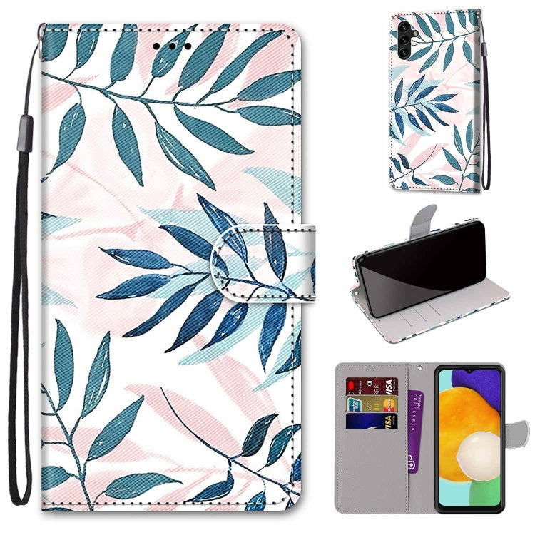 Coloured Drawing Cross Texture Horizontal Flip PU Phone Leather Case with Holder & Card Slots & Wallet & Lanyard(Colorful Layer, For Samsung Galaxy A13 4G, For Samsung Galaxy A13 5G