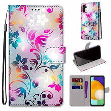 Load image into Gallery viewer, Coloured Drawing Cross Texture Horizontal Flip PU Phone Leather Case with Holder &amp; Card Slots &amp; Wallet &amp; Lanyard(Colorful Layer, For Samsung Galaxy A13 4G, For Samsung Galaxy A13 5G