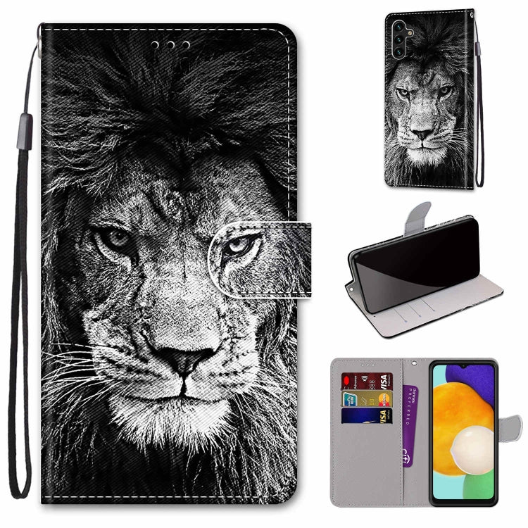 Coloured Drawing Cross Texture Horizontal Flip PU Phone Leather Case with Holder & Card Slots & Wallet & Lanyard(Colorful Layer, For Samsung Galaxy A13 4G, For Samsung Galaxy A13 5G